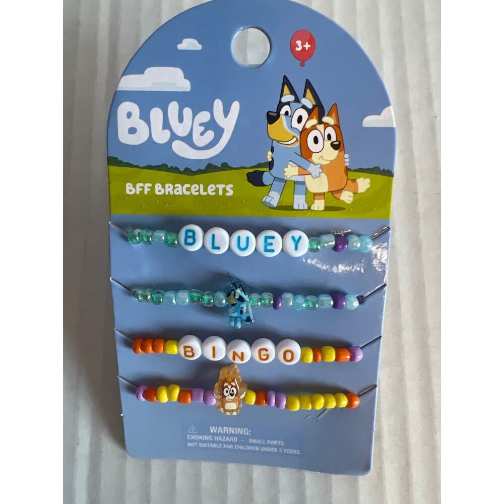 Bluey Bow and Bracelet Set Blue Multi Color - Picture 4 of 5